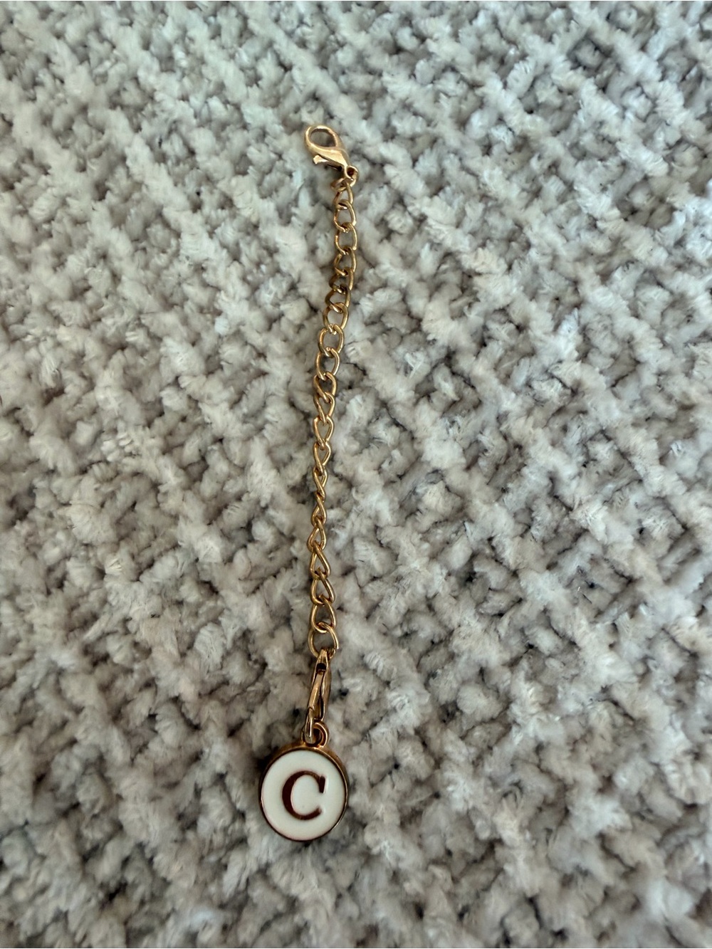 Gold Initial 'C' Bag/Purse Charm Women Jewelry